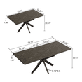 thumbnail image 3 of Sumdeal 62"-78" Modern Mid-Century Dining Table,Black, 3 of 5