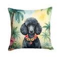 thumbnail image 1 of Black Poodle Luau Throw Pillow, 1 of 6