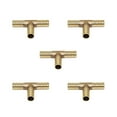 thumbnail image 2 of DOLITY 3-5pack 5pcs Brass Joiner Fuel Hose Joiner Tee Connector Gas 3 Pcs, 2 of 6