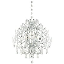 Isabella's Crown Chandelier 8 Light Chrome Crystal in Traditional Style 30.5 inches Tall By 26 inches Wide Bailey Street Home 57-Bel-3098365