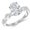 platinum, variant on HDD 1 Carat LAB GROWN DIAMOND Twisting Infinity Gold & Diamond Split Shank Pave Set Oval Cut Engagement Ring (E-F Color VS1-VS2 Clarity 1 Ct Center) Platinum Size: 9