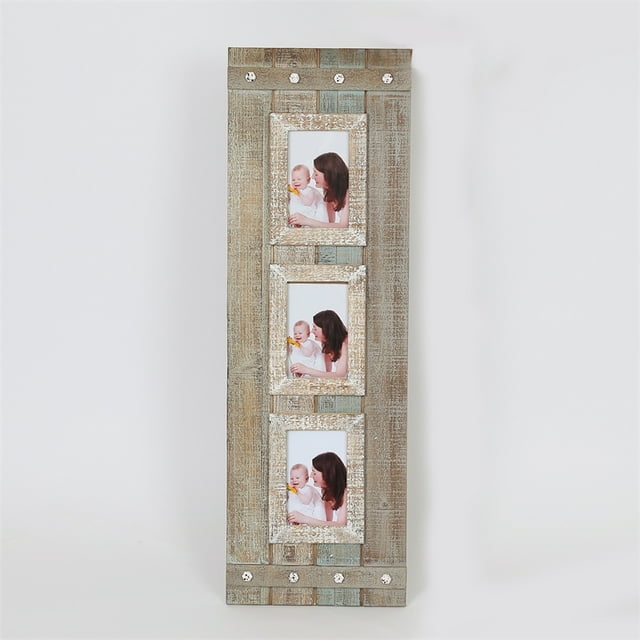 Cadre Photo de Collage Rustique de Trois 4 "x 6"