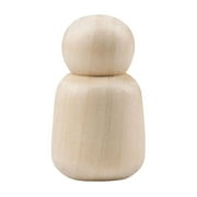 Wooden Peg Dolls, Unfinished Wood Doll People Figures, Smooth Blank Peg Doll for Kids Painting Toy Cake Toppers Ornament 68mmx40mm