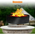 thumbnail image 2 of FEBTECH Round Outdoor Heavy Duty Fire Pit Ring Insert, 60" Diameter, 2 of 8