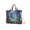 thumbnail image 7 of FORMRS Womens Corduroy Tote Bag Crossbody Shoulder Handbag with Pocket, Crystal Moon, 7 of 7