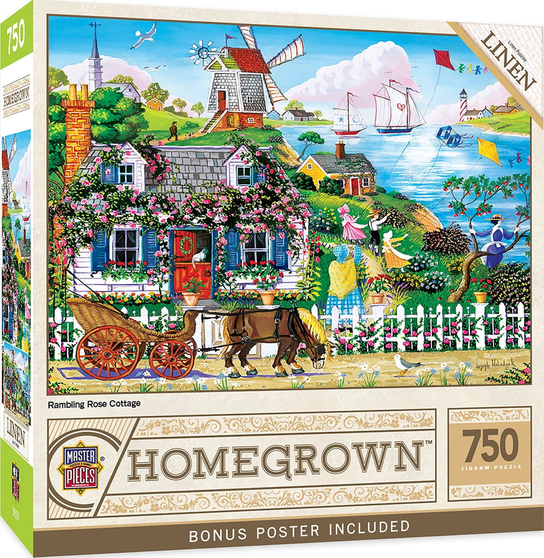 Homegrown - Rambling Rose Cottage 750 Piece Puzzle - Walmart.com