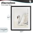 thumbnail image 4 of Stupell Industries Transitional White Swan in Repose Black Framed Print Under Glass, 13 x 16, by Sara Baker, 4 of 8