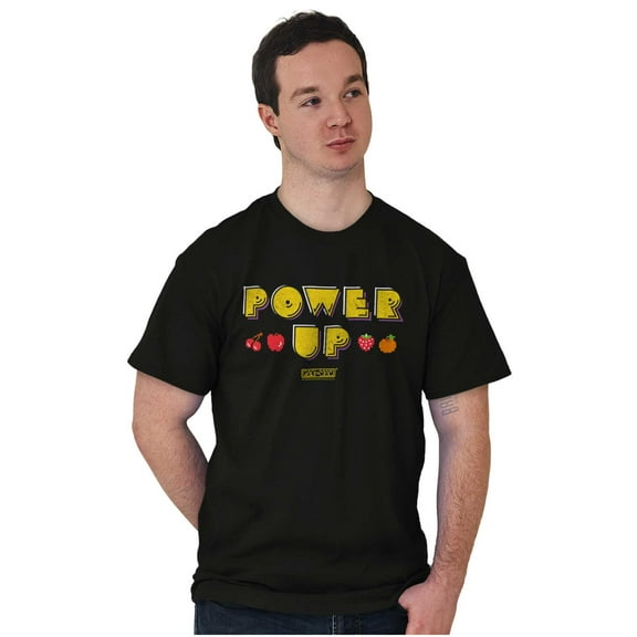 Retro PACMAN Game Power Up Fruit Men's Graphic T Shirt Tees Brisco Brands S