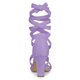 thumbnail image 3 of Sandalias Con Cordones Entrecruzadas De Tacones De Bloque Medio De Mujer Púrpura 41, 3 of 7