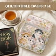 thumbnail image 7 of FOR U DESIGNS Cat Flower Pattern Bible Case Handbag with Handle Quilted Bible Holder Case Bible Journaling Supplies Bible Carrier Tote Bag for Bible Study/Daily Use, 7 of 7