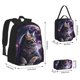 thumbnail image 2 of Fotbe Purple Moon Cat Set Escolar 3 en 1 para Niños - Mochila Duradera con Lonchera Aislante y Estuche para Lápices - Mochila Escolar para Niños y Niñas, 2 of 7