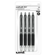 Uniball 207 Retractable Gel Pens, Medium Point (0.7mm), Black Ink, 4 Count