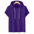 thumbnail image 5 of Aofany Mens Short Sleeve Hoodies Tops Solid Hooded T Shirt Gym Workout Pullover Athletic Shirts, 5 of 7