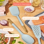 Beautiful 3-Piece Silicone Kitchen Utensil Tool Set, Hydrangea by Drew Barrymore