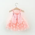 thumbnail image 2 of Zhuashum Girls Dresses 2-3 Years Solid Color Sleeveless Lace Ruffles Sundress Round Neck Dance Party Princess Dresses Relax Fit Daily Wear Pink, 2 of 9