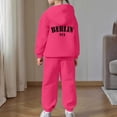 thumbnail image 3 of Child Toddler Boys Girls Long Sleeve Solid Warm Hoodie Pullover Tops Pants Kids Outfits Sweat Suit, 3 of 6