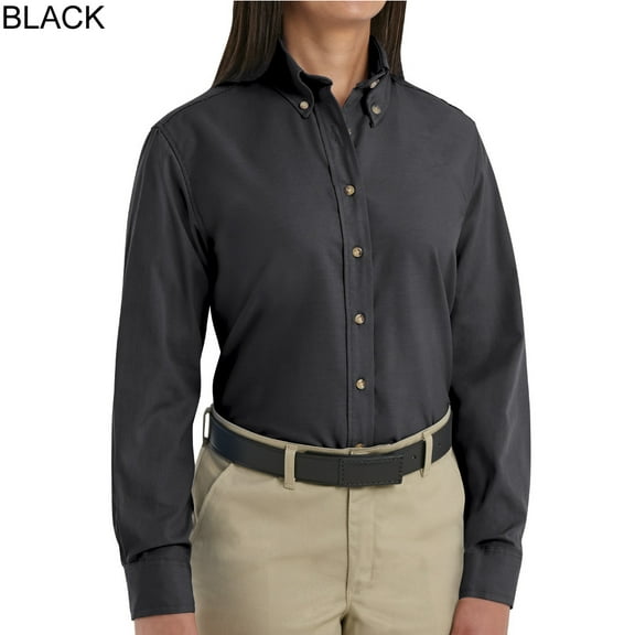 Red Kap SP91 Women's Long Sleeve Button-Down Poplin Shirt
