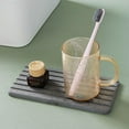 thumbnail image 6 of 1 Pcs Water Absorbent Diatomite Coasters, 8.3" x 4" Water Absorbing Stone Tray for Sink, Stone Drying mat for Kitchen Counter, Stone soap Tray Used for Hand Soaps & toiletries & Plants, 6 of 9