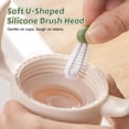 thumbnail image 4 of 3-in-1 Portable Telescopic Cup Brush Set - Long Handle Cleaner for Water Bottles, Travel Case Included, U-Shaped Silicone Head, White, 4 of 6