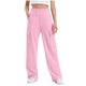 thumbnail image 2 of Pantalones largos para niñas y niños, de color liso, de pana, con cintura elástica, holgados, con cordón y bolsillos, informales, de poliéster., 2 of 7