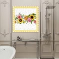 thumbnail image 5 of Pastoral Wildflowers Framed Canvas Wall Art, Sunflowers Dasiy Leaves Yellow Checkered Wall Art Painting for Living Room Bedroom Home Decor, 8”x8”, Office Artwork Print, 5 of 9