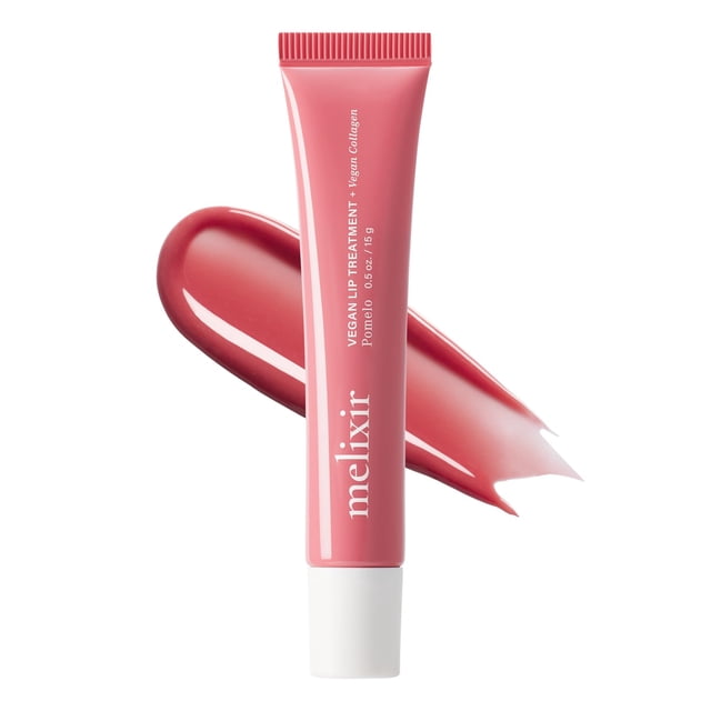 Melixir Vegan Lip Treatment Bálsamo labial teñido transparente para hidratación y brillo instantáneos Brillo labial hidratante con colágeno vegano y aceite de jojoba Cuidado de la piel coreano sin cru
