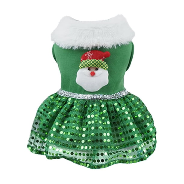 Greeniant Ropa para perros Vestido de Navidad Suministros para mascotas Decoraciones de Navidad Gran resistencia Mano de obra fina Lindo vestido Ropa para mascotas Verduras