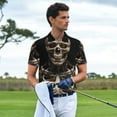 thumbnail image 3 of Fotbe Cyber Skeleton With Tattoos Camiseta Polo de Golf para Hombre con Estampado – Camisa Deportiva Transpirable con Cuello Abotonado-Large, 3 of 6