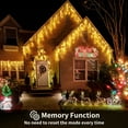 thumbnail image 6 of PMMIPNW Solar Christmas Icicle String Lights 162LED 27ft, Christmas Fairy Lights for Bedroom, Patio, Yard, Garden, Wedding, Eave Decor (Warm), 6 of 8