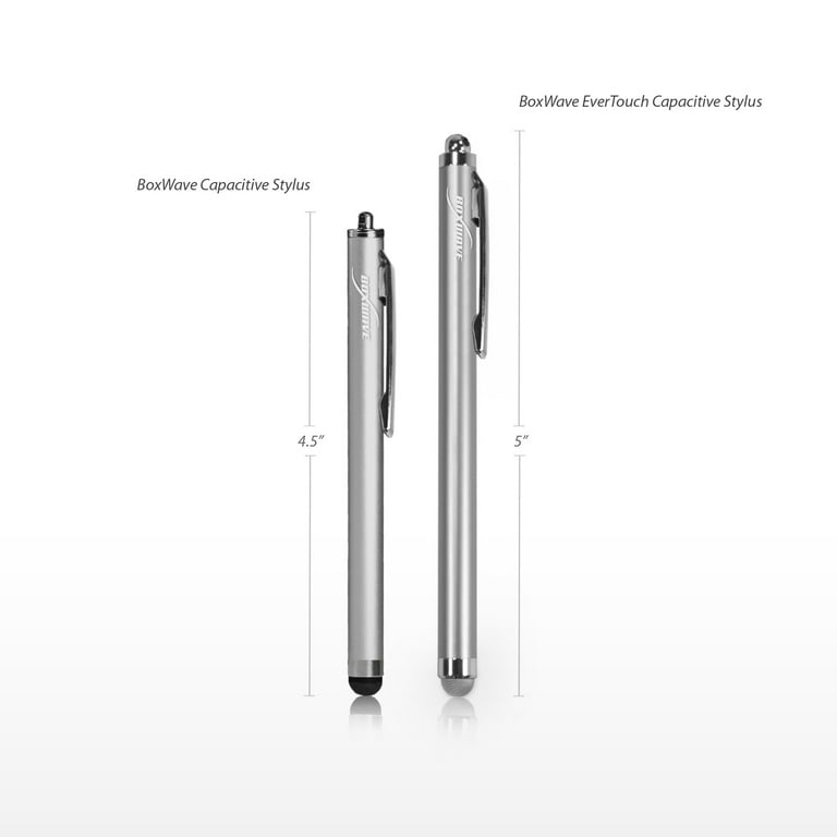 BoxWave AccuPoint Active Stylus Pen For ASUS ROG Ally Z1 – Ultra Fine 2mm Tip, No Pairing Needed (Silver)
