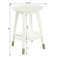 thumbnail image 5 of Convenience Concepts Wilson Mid-Century Round End Table with Bottom Shelf, 5 of 7