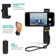 thumbnail image 3 of Movo PR-1 - Mango para smartphone con correa para muñeca, soporte para trípode y zapata fría para luces y micrófonos, para iPhone, Samsung, HTC, LG, Google, Android, 3 of 5