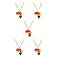 thumbnail image 3 of Justharion Se Démarquer avec la Mode Afrique Carte Pendentif Collier Déclaration Pièce Colliers Ghana 5Set, 3 of 6