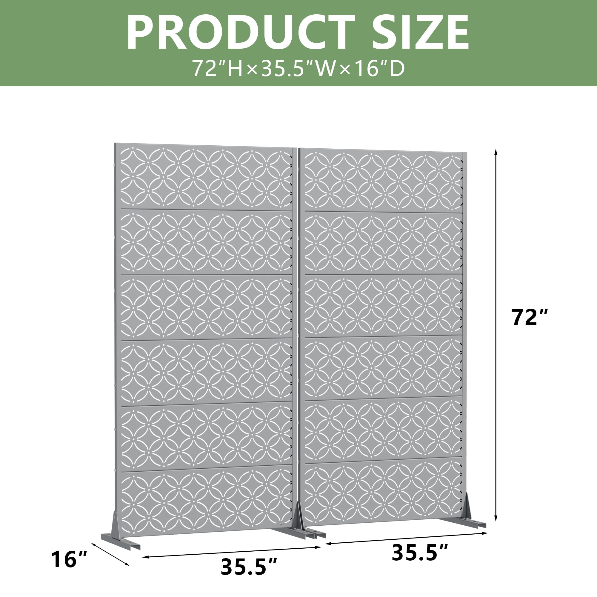 Privacy Metal Screen Fence Panel