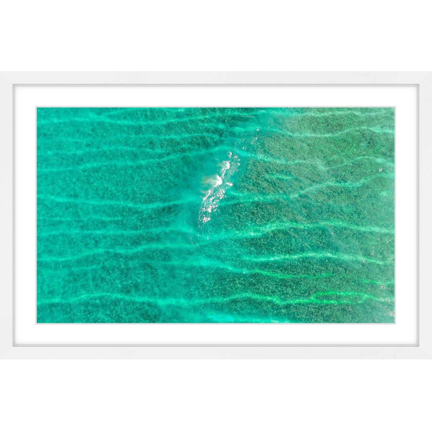 Marmont Hill "Wave Streaks" by Hassan Ishan Framed Painting Print