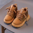 thumbnail image 2 of CAICJ98 Boy Girl Boots Unisex-Child Outdoor Waterproof Combat Boots Lace-up Side Zipper Ankle Work Boots Comfort Boys' Girls' Hiking Boots (Toddler/Little Kid),12, 2 of 9