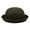 Coffee, variant on Womens Classic Wool Bowler Hat Elegant Roll Up Brim Panama Fedora Hat Youth Junior Bucket Hat