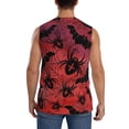 thumbnail image 4 of Lsque Bats And Spiders Print Men's Cotton Blend Sleeveless Muscle Shirts (S-3XL)- Moisture Wicking, Odor Protection, UPF 30+,Medium, 4 of 8