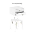 Nathan James Harper 2Drawer MidCentury Side Table, White