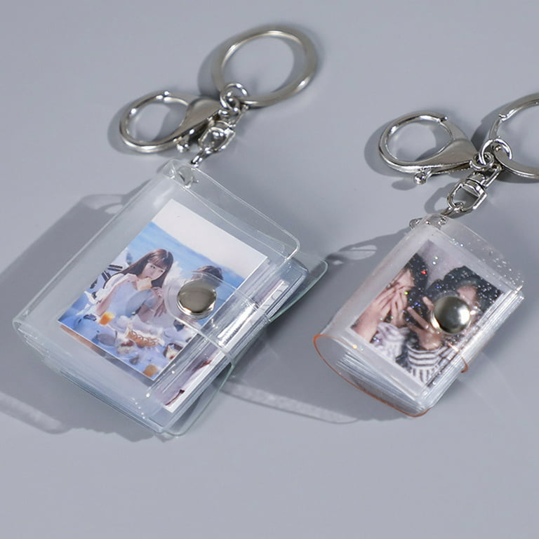 1pc New Mini Photo Album Keychain Pocket Insert Page Album For Id/passport  Photo 1/2 Inch