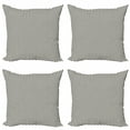 thumbnail image 1 of Geometric Throw Pillow Cushion Case Pack of 4, Repetitive Minimal Design Pattern with Triangles and Small Rounds, Modern Accent Double-Sided Print, 4 Sizes, Eggshell Charcoal Grey, by Ambesonne, 1 of 2