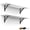 White, variant on Sorbus 31.5 in Wood Wall Shelves with Black Metal Brackets, Black, 2-Piece Set