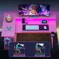 thumbnail image 3 of Satifur 39" Pro L-Shaped Gaming Desk Pink, RGB LED, Power Hub & Monitor Riser for Ultimate Setup, 3 of 9