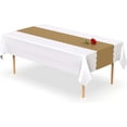 thumbnail image 5 of Gold Scallop Disposable Table Runner. 5 Pack 14 x 108 inch. Plastic Table Runner Adds A Pop of Color To Your Party Table, by Swanoo, 5 of 5