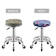 thumbnail image 5 of Fotbe Nautical Anchors Stool Covers Round,Waterproof Round Bar Stool Covers Bar Chair Covers Washable Stool Cushion Slipcover for 12-14 Inch Chair-12 inch, 5 of 7