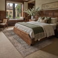 thumbnail image 4 of BERTHMEER 5'x7' Area Rugs for Living Room Bedroom Office Dining Room Farmhouse Vintage Non Slip Oriental Large Rugs Traditional Distressed Rugs Carpets,Navy Blue, 4 of 7