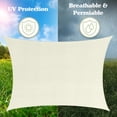 thumbnail image 3 of Pure Garden 10x13ft Sun Shade Sail – UV-Blocking Outdoor Canopy with D-Rings & Ropes, Beige, 3 of 8