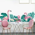 thumbnail image 7 of Efavormart Green Tropical Palm Leaves & Flamingo Wall Decals, Peel Removable Stickers, 7 of 7