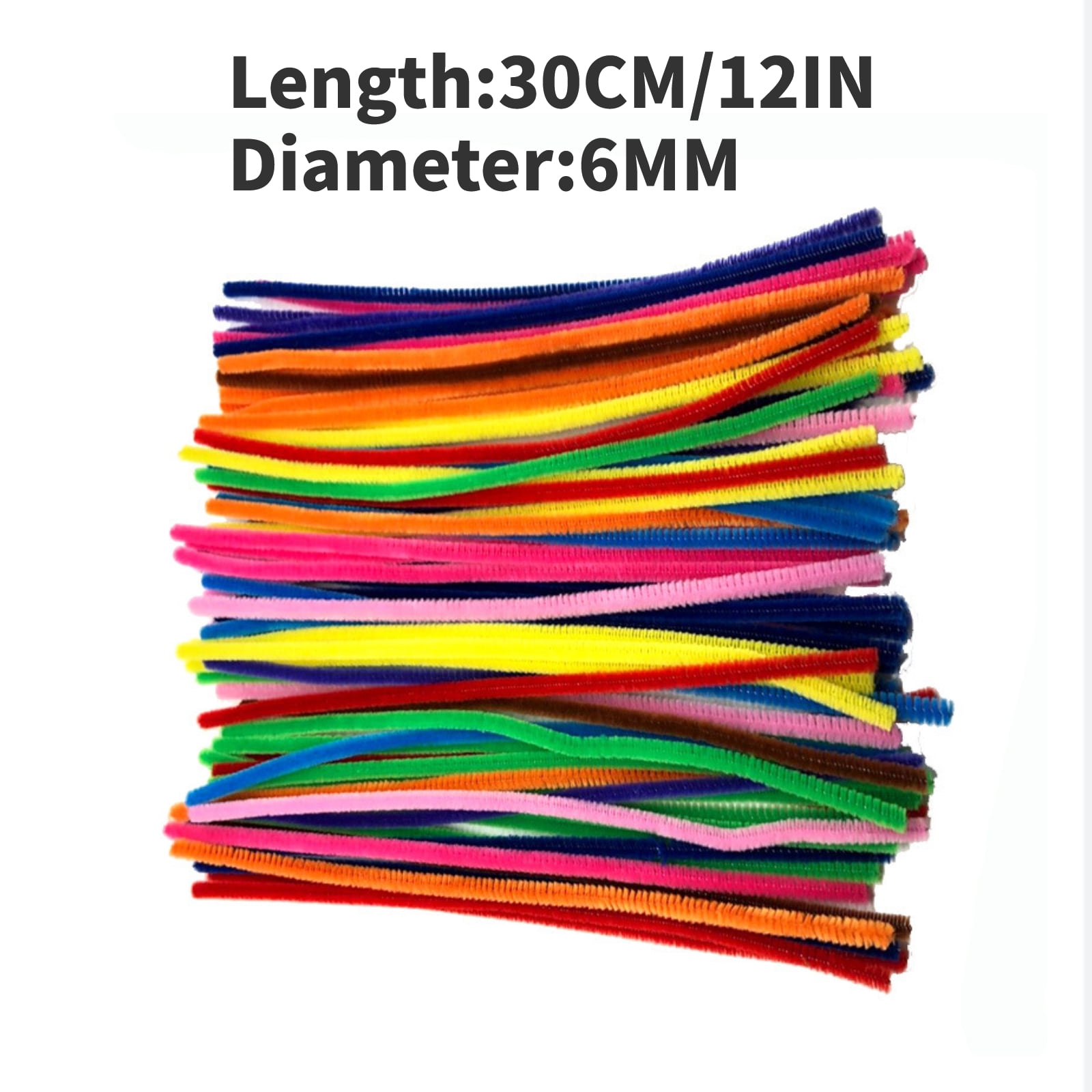 100PC Pipe Cleaners, Pipe Cleaners Craft, DIY Simulation Bouquet Materials,30 Colors Craft Pipe Cleaners Bulk(6mm x 12in)
