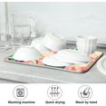 thumbnail image 7 of FREEAMG Rose Garden Dish Drying Mat for Kitchen Counter,Super Quick Absorbent Composite Sponge Dish Drying Pad,Heat Resistant Non-Slip Rack Tableware Mat, 16x18 Inch, 7 of 7